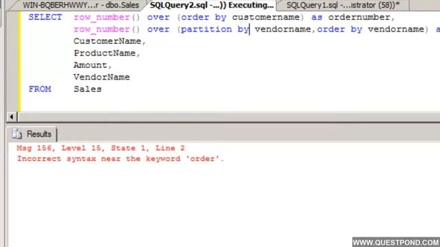 SQL Server interview question -- Explain RowNumber смотреть онлайн