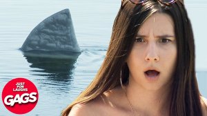 Best Shark Attack Prank | Just For Laughs Gags - Лучший розыгрыш с атакой акулы | Просто ради шутки