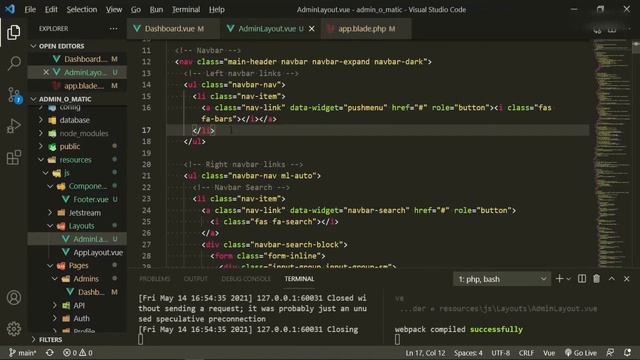 Laravel Admin Panel - AdminLTE - Layout Setup смотреть онлайн