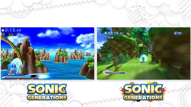 Sonic Generations HD vs Sonic Generations 3DS - Side by Side Comparison смотреть онлайн