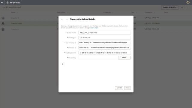 Store Oracle Analytics Snapshots in Oracle Cloud смотреть онлайн