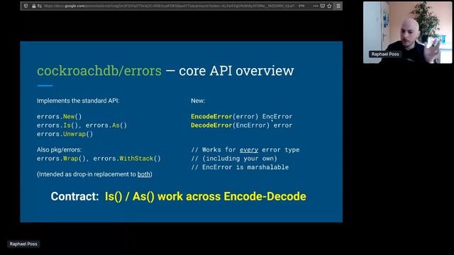 GopherCon Europe 2020: Raphael 'kena' Poss - Error Handling and Pitfalls in Distributed Go Apps смотреть онлайн