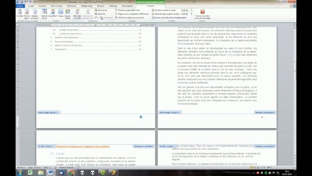 Word 2010 - Sauts de section + renumérotation des pages смотреть онлайн