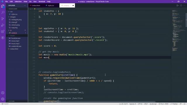 Music Functionality || Part - 7 || Snake Game Development || EXCELLENT CODE WITH AJ смотреть онлайн