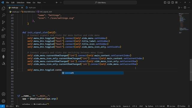 PyQt6 Programs | Animated Sidebar Menu Example смотреть онлайн
