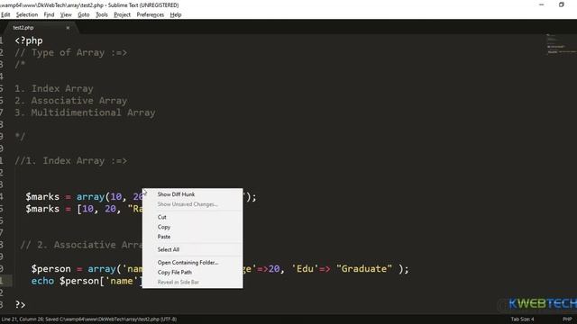 Type of Array in PHP in Hindi - 24 смотреть онлайн