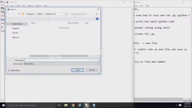 Tutorial-5 save & run python file .py смотреть онлайн