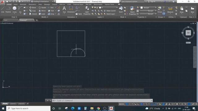 Arc Command AutoCAD-*3P*Start,Center,End*S,C,Angle*S,C,Length*S,E,A*S,E,Direction*Continue-V9(HINDI смотреть онлайн