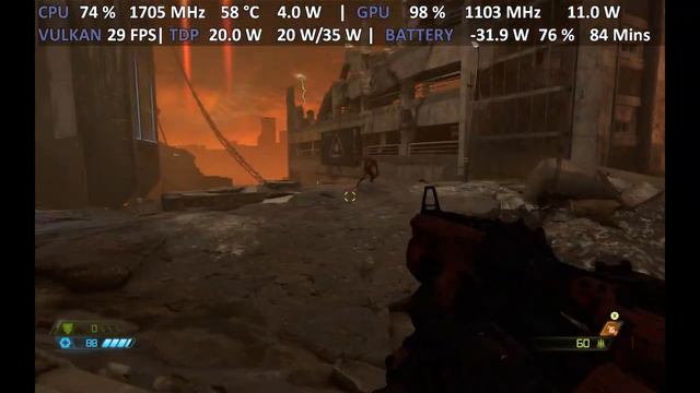 Doom Eternal pre-DLC Gameplay - OneXPlayer 1165G7 900p смотреть онлайн