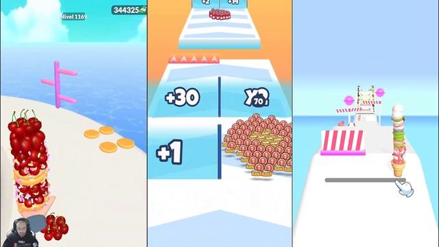 PANCAKE RUN vs FOOD RUN vs ICE CREAM RUN - Triple Game New Video BEST android GAMES смотреть онлайн