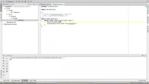 Видео-урок. Простейшая программа на java в Intellij IDEA 14