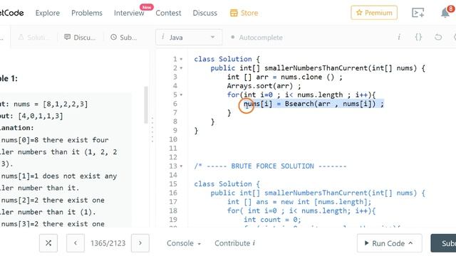 How many numbers are smaller than current number | Leetcode 1365 | Zero to FAANG DSA Bootcamp смотреть онлайн