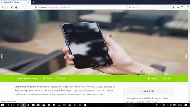 Online Notice Board in PHP смотреть онлайн