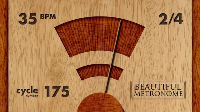 35 BPM 2/4 Wood Metronome HD смотреть онлайн