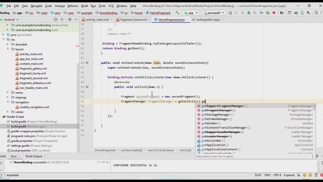How to open a new fragment on button click | Navigation Drawer Fragment HomeBinding | Android studi смотреть онлайн