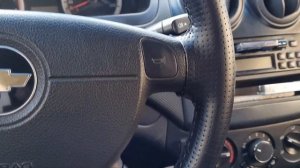 Обтянул руль кож.зам шевроле авео Т250