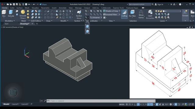AutoCAD 2022 3D Tutorial for Beginners | AutoCAD 3D practice drawing exercise Step by Step | Part 0 смотреть онлайн
