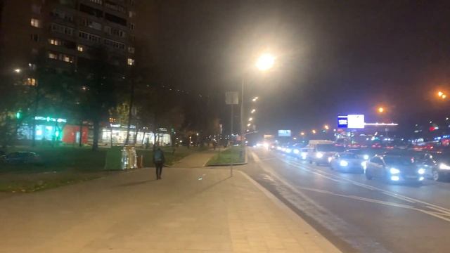 Возле станции метро Кантемировская, г. Москва, 31.10.2022 смотреть онлайн