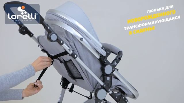 Детская универсальная коляска Lorelli Lora 3в1. Видео обзор. смотреть онлайн