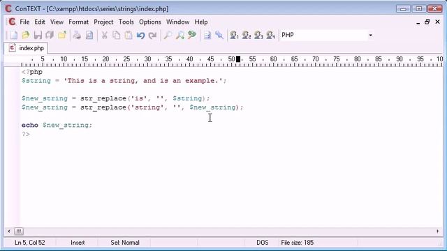 Beginner PHP Tutorial - 51 - String Functions_ Replacing Predefined Part of a String смотреть онлайн
