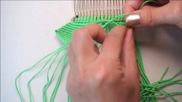 DIY oriental style macrame comb | Elegant hair accessories ideas | Hair comb tutorial смотреть онлайн