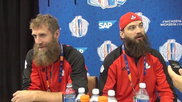 ENG interview with Joe Thornton and Brent Burns. "Лев Толстой с бородой? Ого! Он мне нравится!" смотреть онлайн