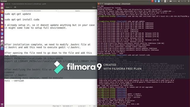 Cuda Toolkit installation and run code on Nsight Eclipse on Ubuntu смотреть онлайн