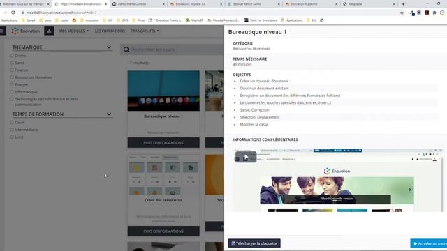 Webinaire Enovation: Focus Thèmes Moodle смотреть онлайн