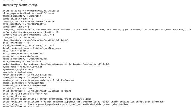 Dovecot / Postfix / SASL: Connect to /var/run/dovecot/auth-client failed: Permission denied смотреть онлайн