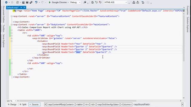 Implement Comparison Report with Bar Chart using ASP NET смотреть онлайн