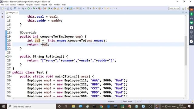 JAVA Collections Comparable and Comparator смотреть онлайн