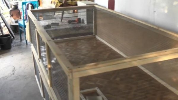 Клетка для кур-несушек: сетка