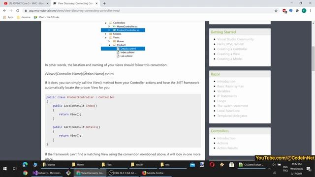 ASP.NET Core - MVC - Bootstrap - Responsive Web Programming - Lecture 3: More Controllers & Views смотреть онлайн