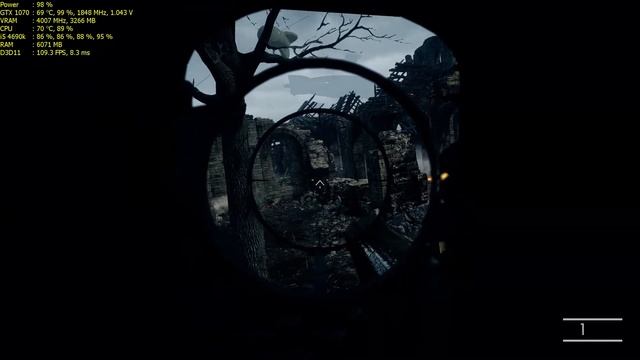 Nvidia GTX 1070 - Battlefield 1 Dx11 1080p Gameplay смотреть онлайн