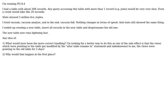 Databases: Slow access to table in postgresql despite vacuum (2 Solutions!!) смотреть онлайн