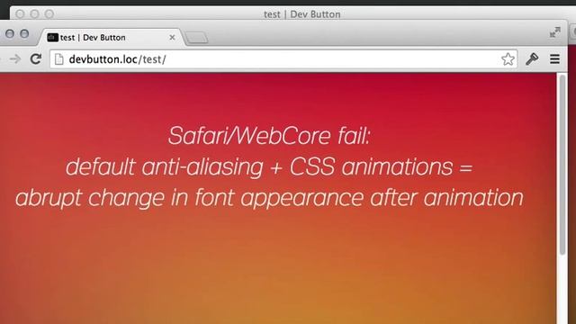 Safari bug: text suddenly appears bold after css animation completes (antialiasing change) смотреть онлайн