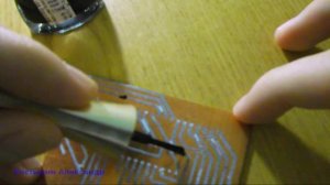 Травление плат с помощью перекися водорода  / перевод рисунка на текстолит