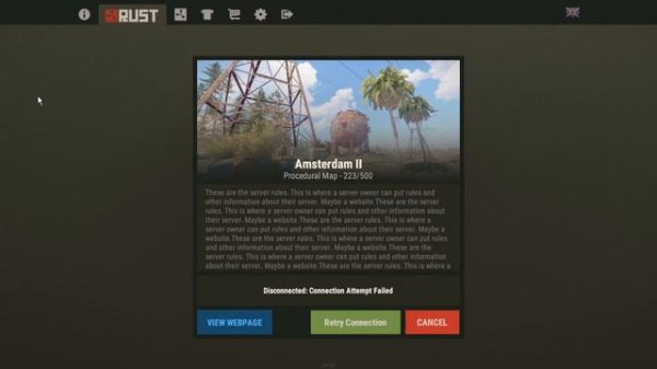 haw to fix connection attempt field cracked RUST  ??????????