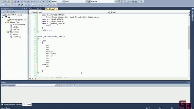 Авто Ассемблер в DLL на C++ без detours (видео урок #17) смотреть онлайн
