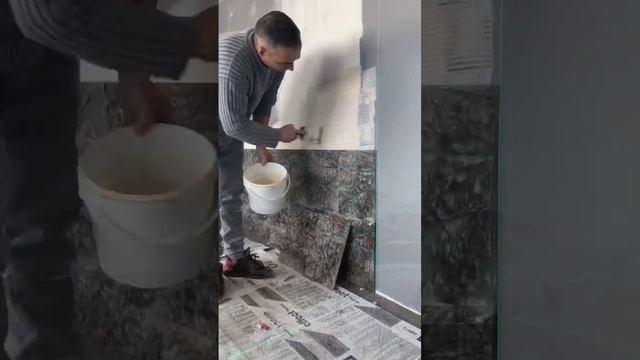 Отделка декоративным камнем #декоративныйкамень #делайсам#отделкастен