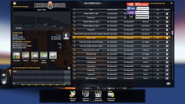 #ATS Freightliner Coronado + Mac Curtain Trailer + RD Moving Van Trailer смотреть онлайн
