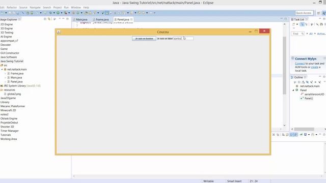 [FR][Partie 3] Tutoriel Java Swing GUI : Ajouter des composants (JButton, JComboBox...) смотреть онлайн