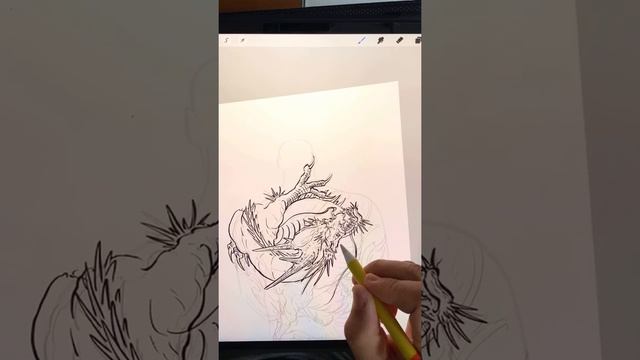 30 Munites For This. Dragon Drawing - Sketch Design By Trung Tadashi Artist