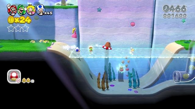 Super Mario 3D World 100% Walkthrough - World 3 (4 Players) смотреть онлайн