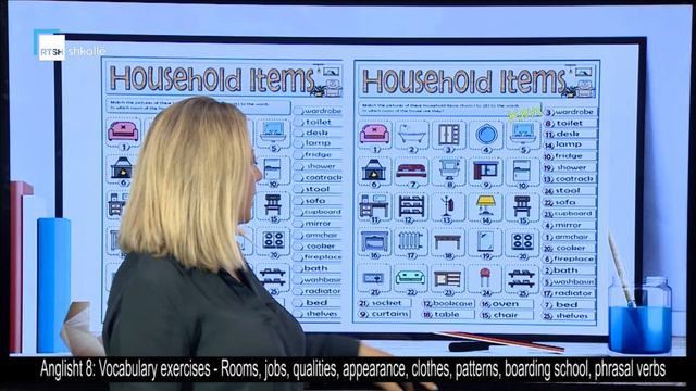 Anglisht 8 - Vocabulary exercises. Rooms, jobs, qualities, appearance,clothes, patterns, смотреть онлайн