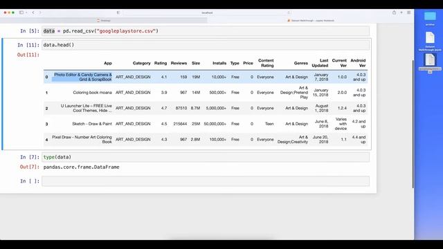 GOOGLE PLAYSTORE Data Walkthrough | GeeksforGeeks Python смотреть онлайн
