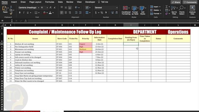 Complaint / Maintenance Log Sheet / Maintenance Sheet in Hindi смотреть онлайн