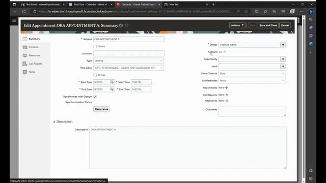 Add Oracle Appointment to Google Calendar in Real Time смотреть онлайн