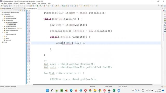 Reading Data from Excel Files using POI API and Iterators (Apache POI API - Part 5) смотреть онлайн