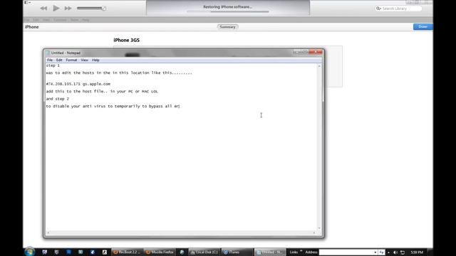 100% working method to fix ITUNES ERROR on RESTORING/UPDATING - 3gs/4/4s/5 ALL ipad ipod touch смотреть онлайн